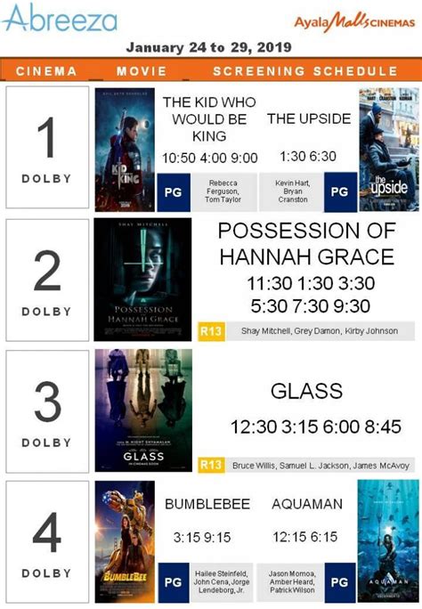 ayala cinemas movie schedule.